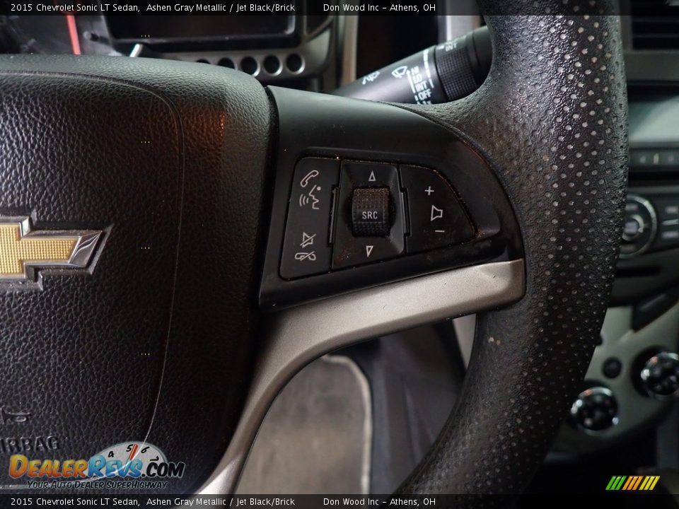 2015 Chevrolet Sonic LT Sedan Ashen Gray Metallic / Jet Black/Brick Photo #29