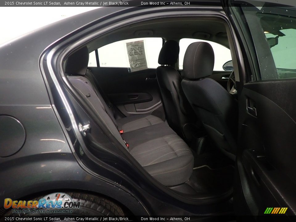 2015 Chevrolet Sonic LT Sedan Ashen Gray Metallic / Jet Black/Brick Photo #35