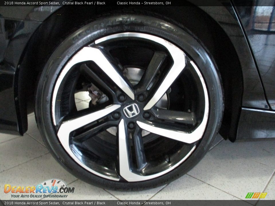 2018 Honda Accord Sport Sedan Crystal Black Pearl / Black Photo #6