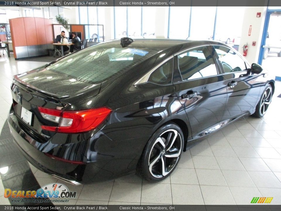 2018 Honda Accord Sport Sedan Crystal Black Pearl / Black Photo #7