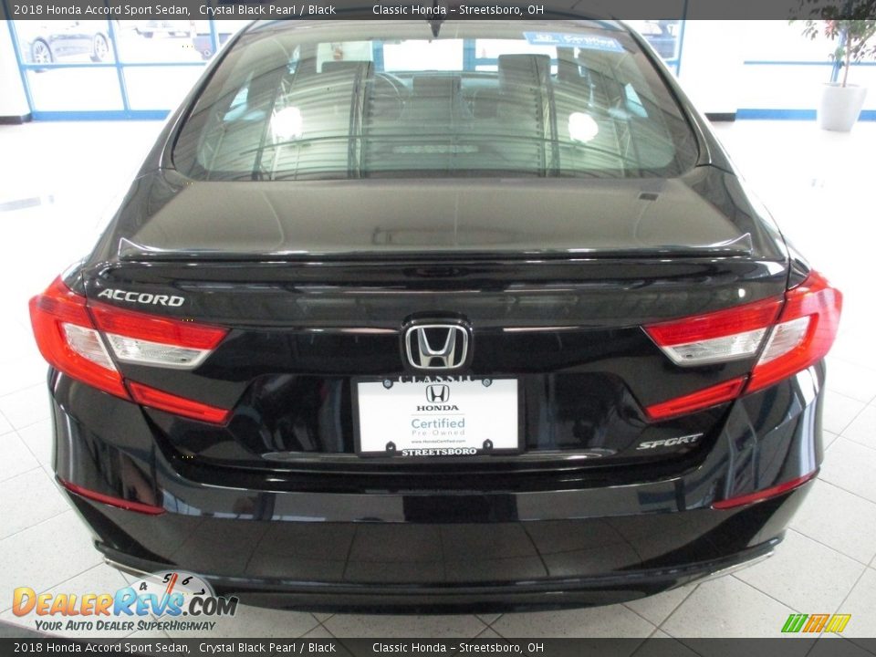 2018 Honda Accord Sport Sedan Crystal Black Pearl / Black Photo #8