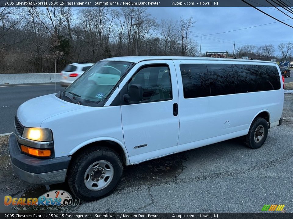 2005 Chevrolet Express 3500 15 Passenger Van Summit White / Medium Dark Pewter Photo #3