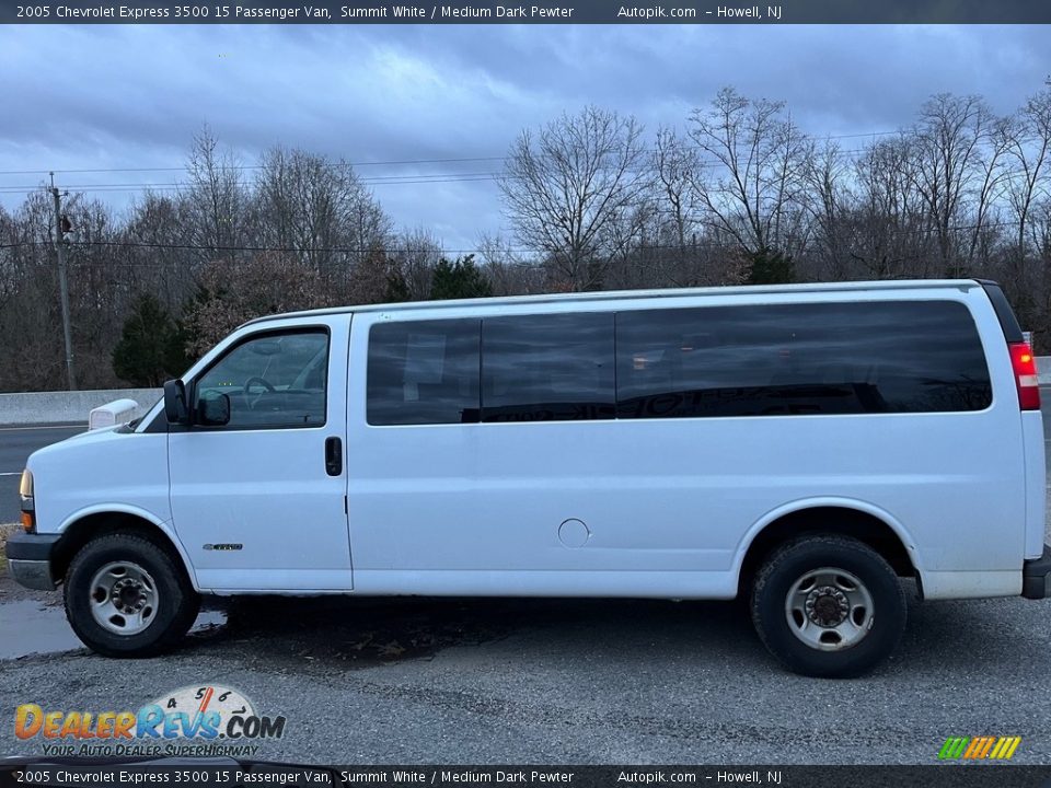 2005 Chevrolet Express 3500 15 Passenger Van Summit White / Medium Dark Pewter Photo #4