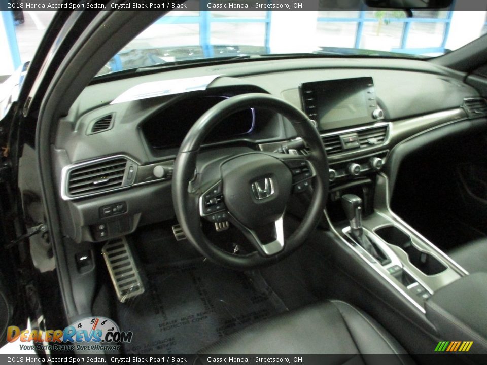 2018 Honda Accord Sport Sedan Crystal Black Pearl / Black Photo #30