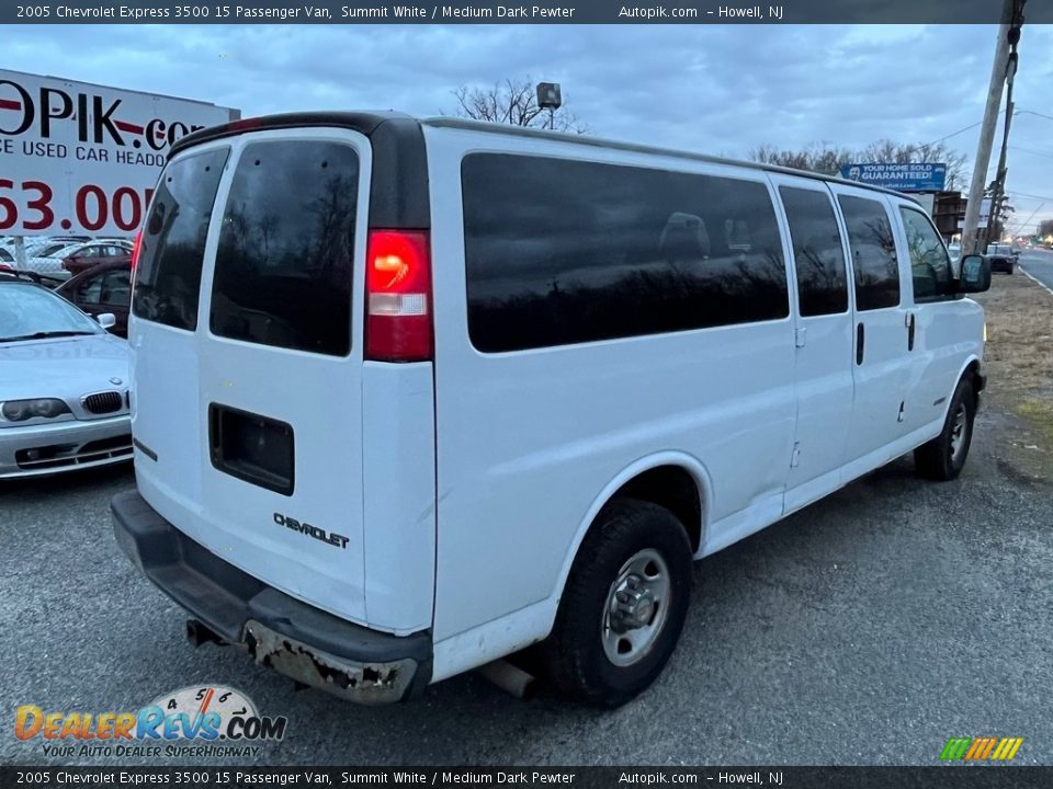 2005 Chevrolet Express 3500 15 Passenger Van Summit White / Medium Dark Pewter Photo #7