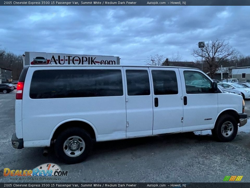 2005 Chevrolet Express 3500 15 Passenger Van Summit White / Medium Dark Pewter Photo #8