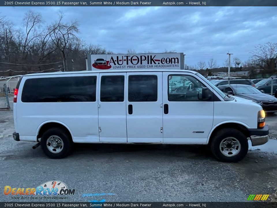 2005 Chevrolet Express 3500 15 Passenger Van Summit White / Medium Dark Pewter Photo #9