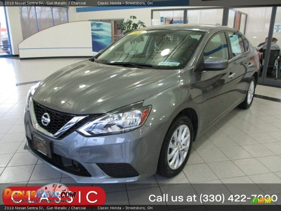 2019 Nissan Sentra SV Gun Metallic / Charcoal Photo #1