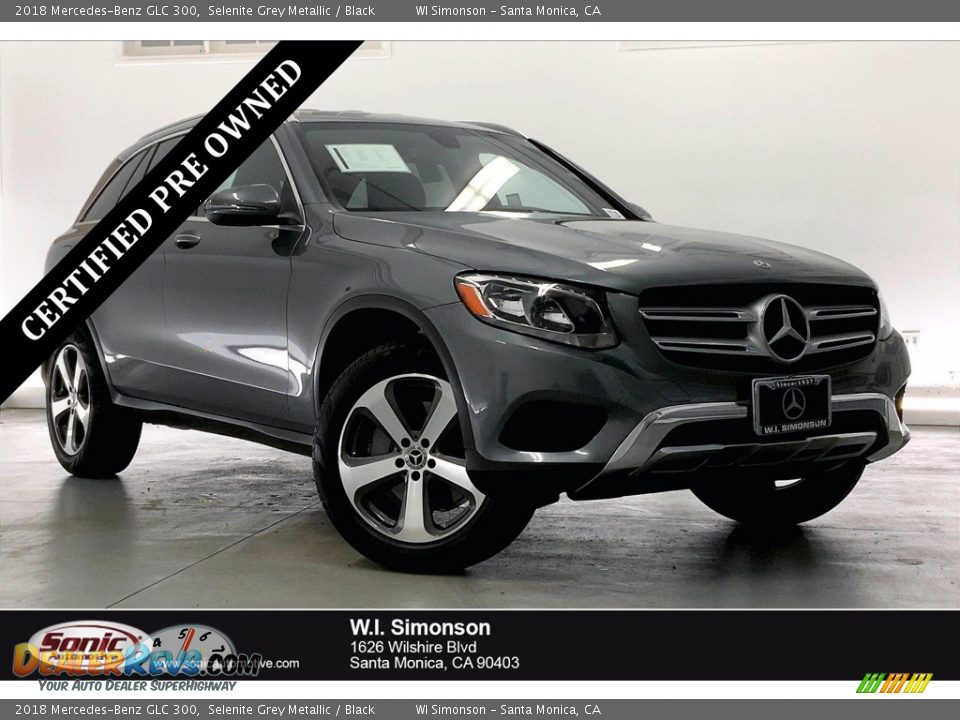 2018 Mercedes-Benz GLC 300 Selenite Grey Metallic / Black Photo #1