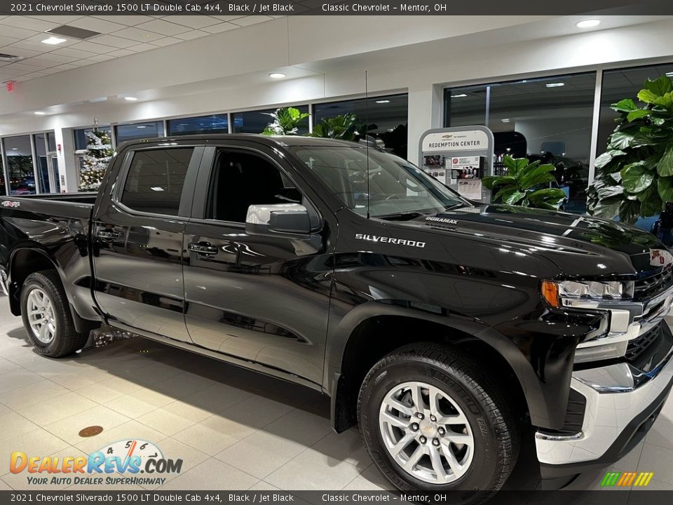 2021 Chevrolet Silverado 1500 LT Double Cab 4x4 Black / Jet Black Photo #1