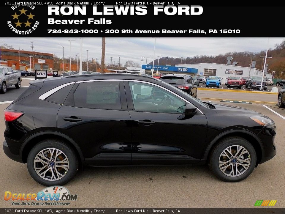 2021 Ford Escape SEL 4WD Agate Black Metallic / Ebony Photo #1