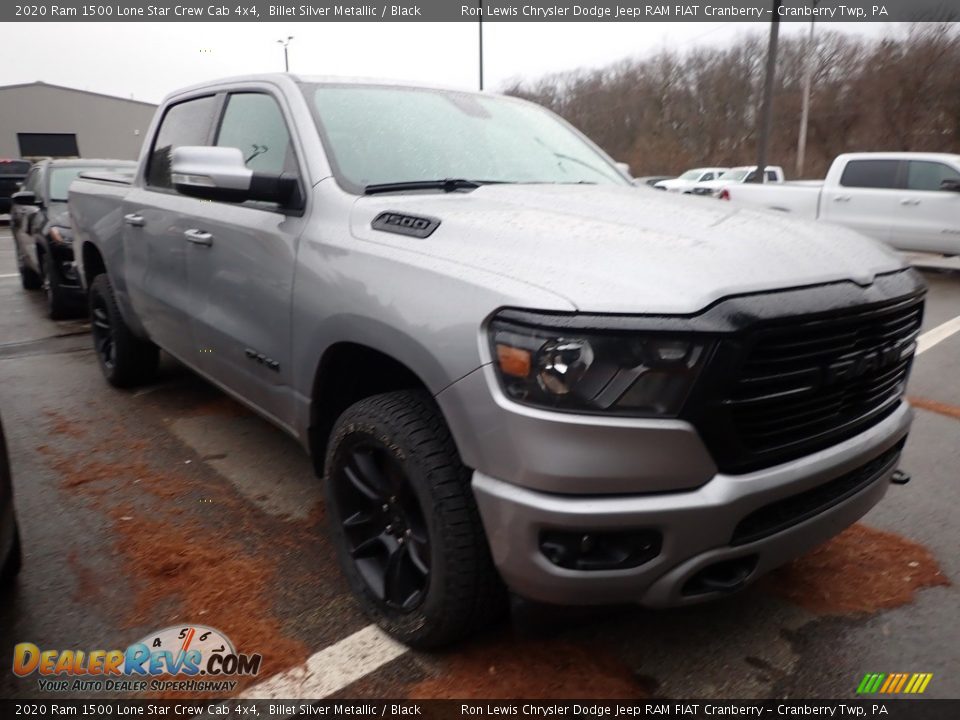 2020 Ram 1500 Lone Star Crew Cab 4x4 Billet Silver Metallic / Black Photo #2