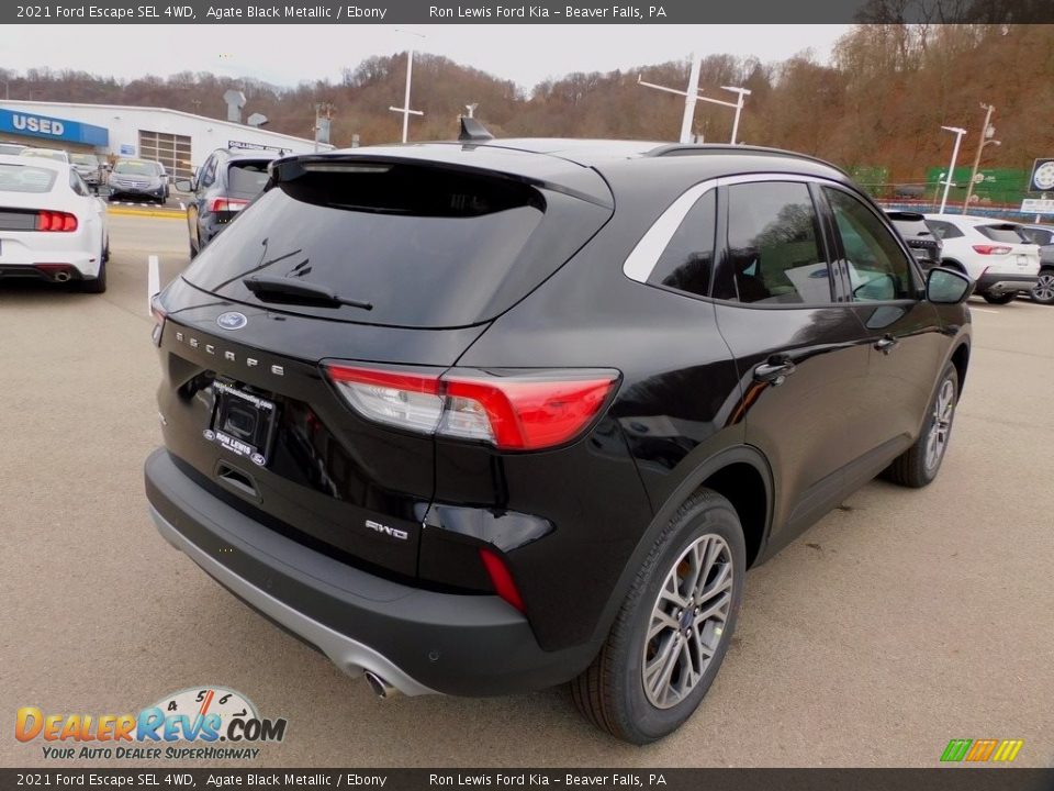 2021 Ford Escape SEL 4WD Agate Black Metallic / Ebony Photo #2