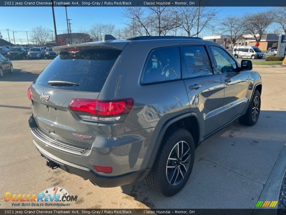 2021 Jeep Grand Cherokee Trailhawk 4x4 Sting-Gray / Ruby Red/Black Photo #2