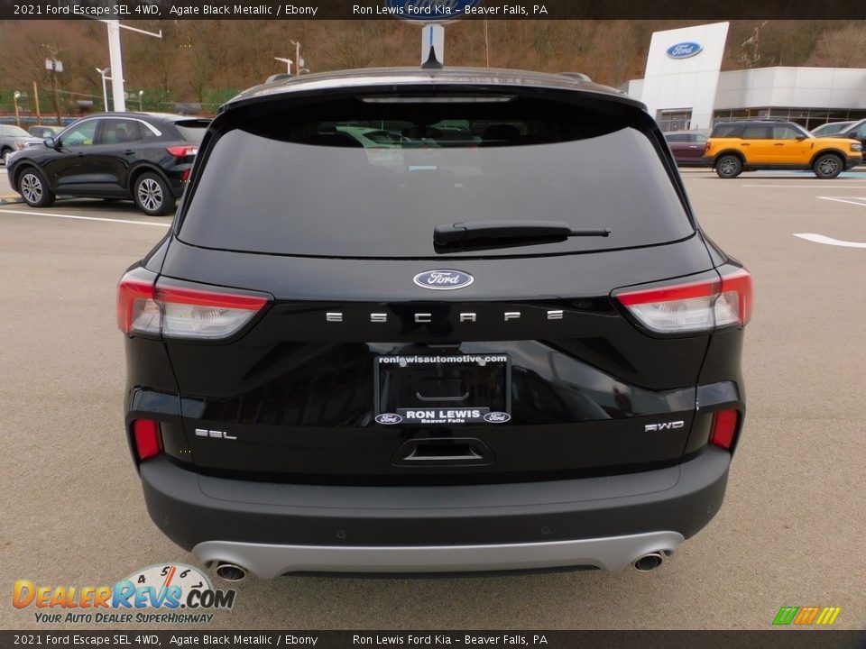 2021 Ford Escape SEL 4WD Agate Black Metallic / Ebony Photo #3