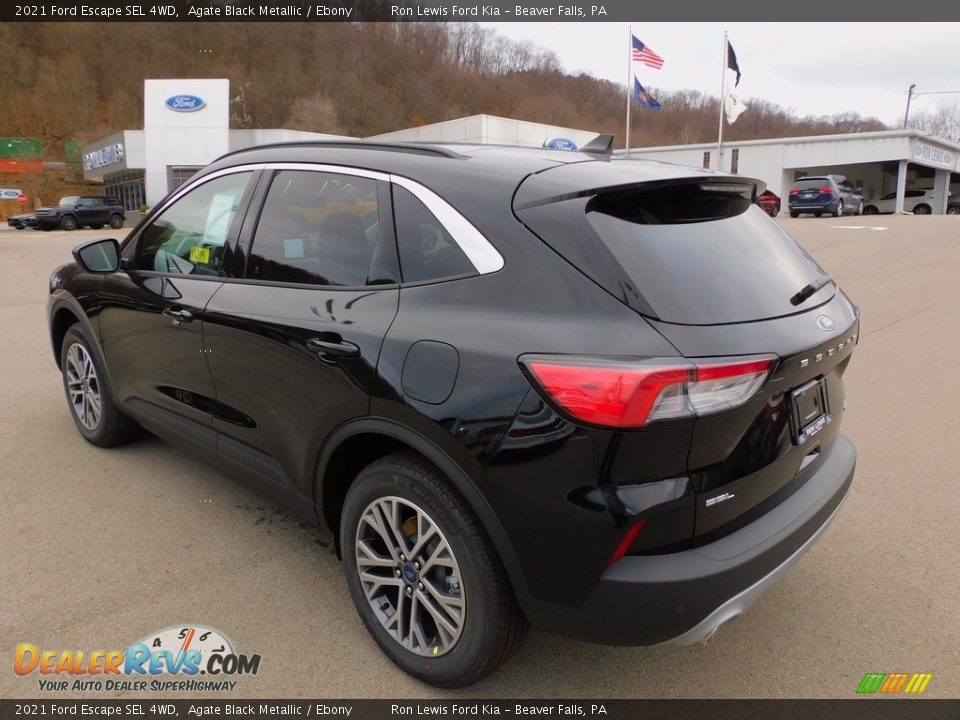 2021 Ford Escape SEL 4WD Agate Black Metallic / Ebony Photo #5