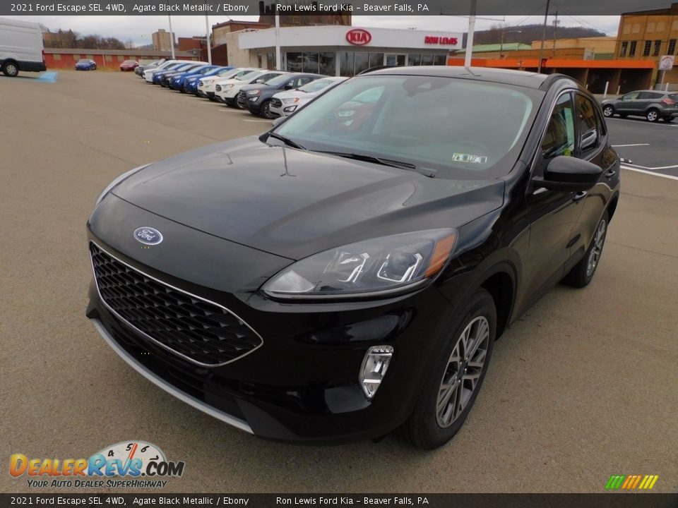 2021 Ford Escape SEL 4WD Agate Black Metallic / Ebony Photo #7