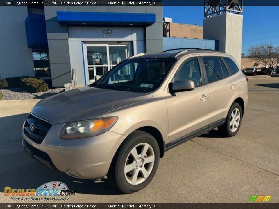 2007 Hyundai Santa Fe SE 4WD Golden Beige / Beige Photo #1