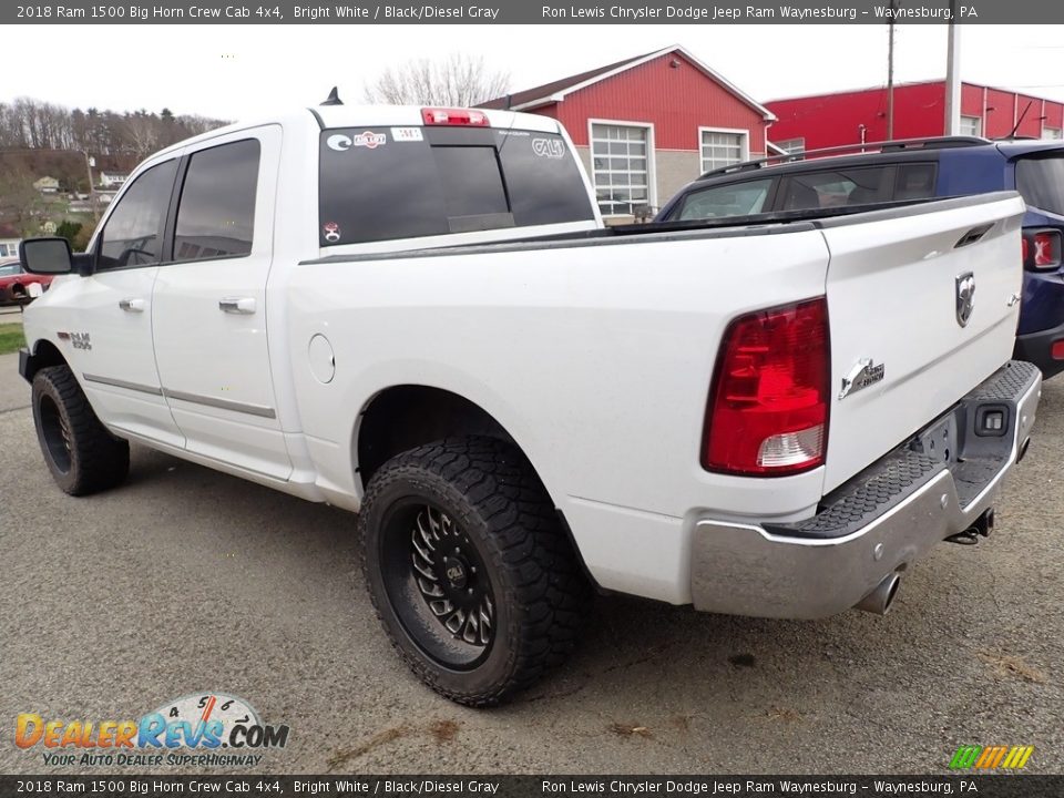 2018 Ram 1500 Big Horn Crew Cab 4x4 Bright White / Black/Diesel Gray Photo #2