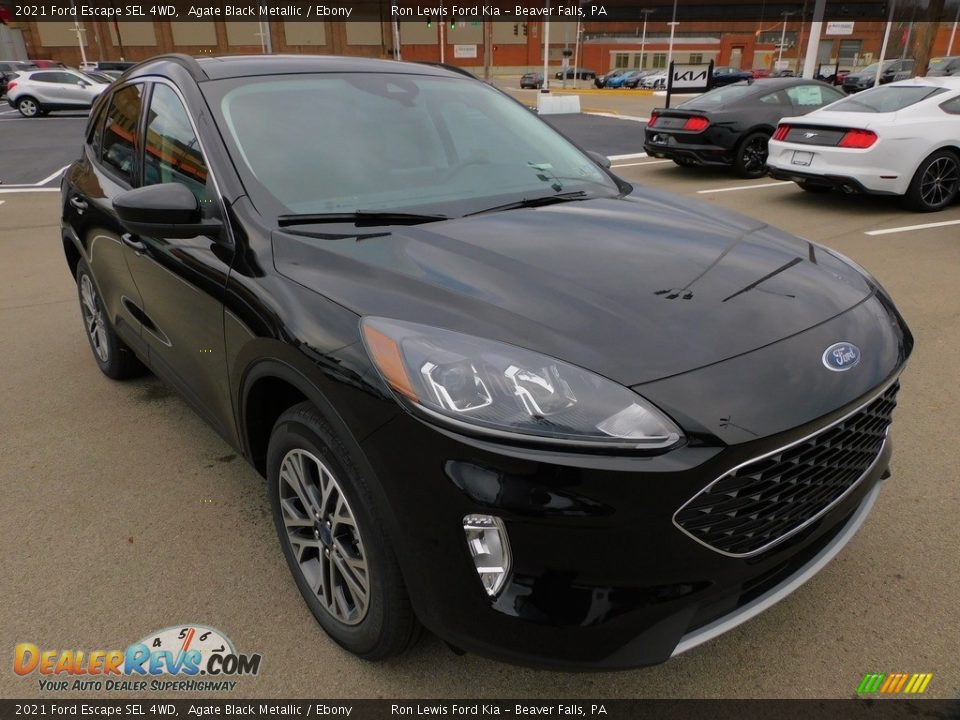2021 Ford Escape SEL 4WD Agate Black Metallic / Ebony Photo #9