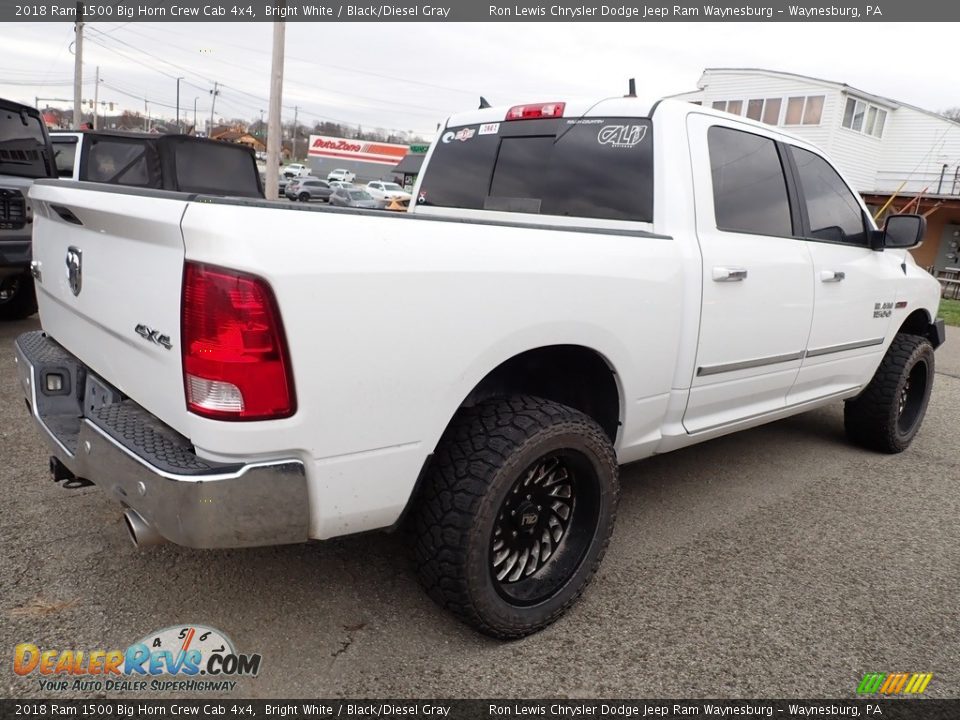 2018 Ram 1500 Big Horn Crew Cab 4x4 Bright White / Black/Diesel Gray Photo #3