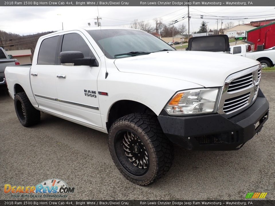 2018 Ram 1500 Big Horn Crew Cab 4x4 Bright White / Black/Diesel Gray Photo #4