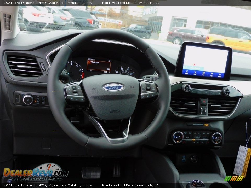 2021 Ford Escape SEL 4WD Agate Black Metallic / Ebony Photo #13