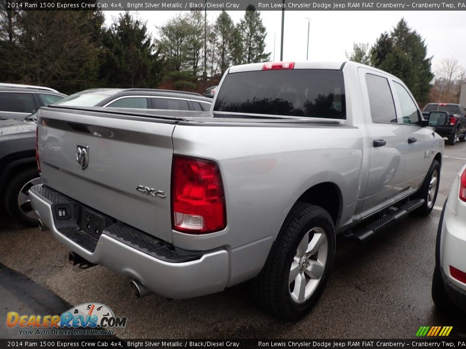 2014 Ram 1500 Express Crew Cab 4x4 Bright Silver Metallic / Black/Diesel Gray Photo #4