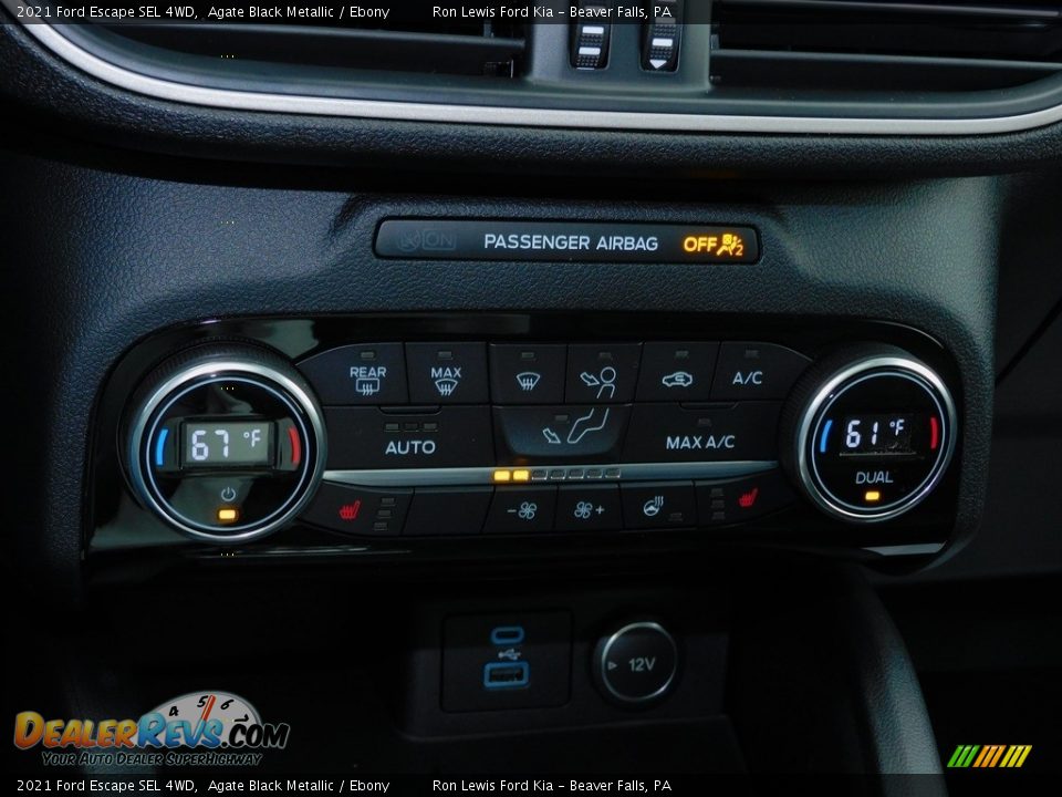 2021 Ford Escape SEL 4WD Agate Black Metallic / Ebony Photo #18