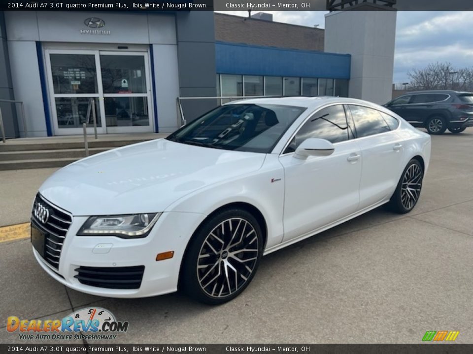 2014 Audi A7 3.0T quattro Premium Plus Ibis White / Nougat Brown Photo #1