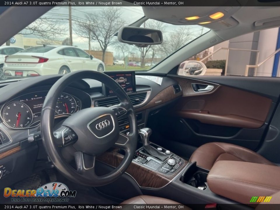 2014 Audi A7 3.0T quattro Premium Plus Ibis White / Nougat Brown Photo #3