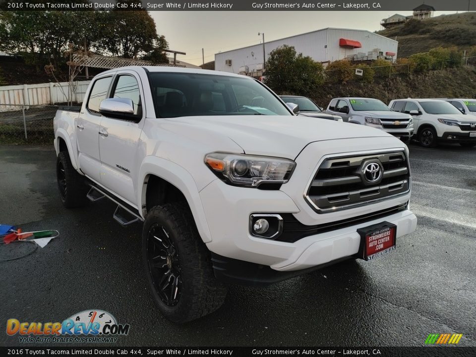 2016 Toyota Tacoma Limited Double Cab 4x4 Super White / Limited Hickory Photo #1