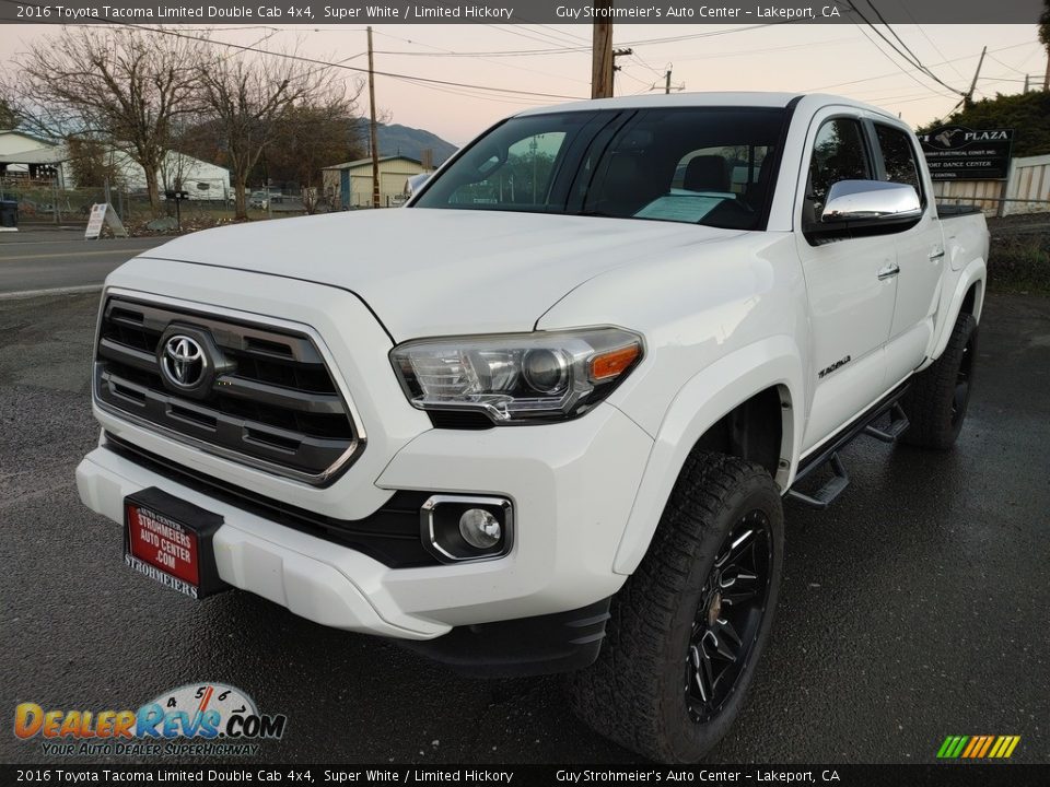 2016 Toyota Tacoma Limited Double Cab 4x4 Super White / Limited Hickory Photo #3