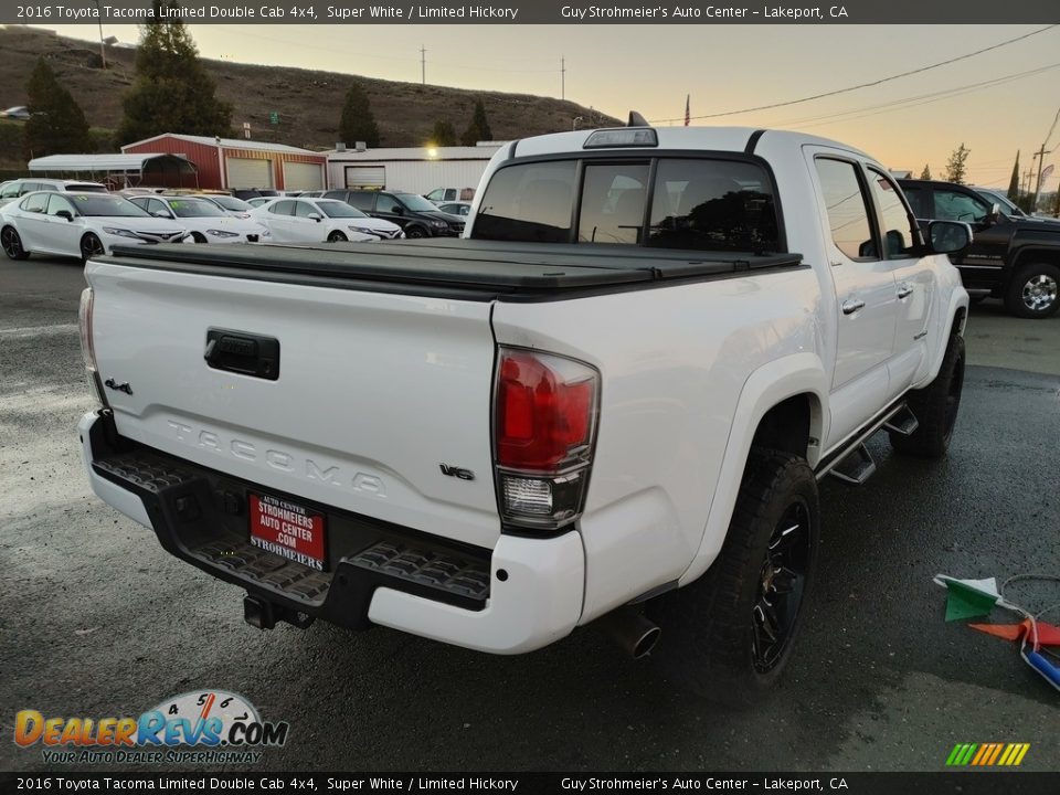 2016 Toyota Tacoma Limited Double Cab 4x4 Super White / Limited Hickory Photo #9