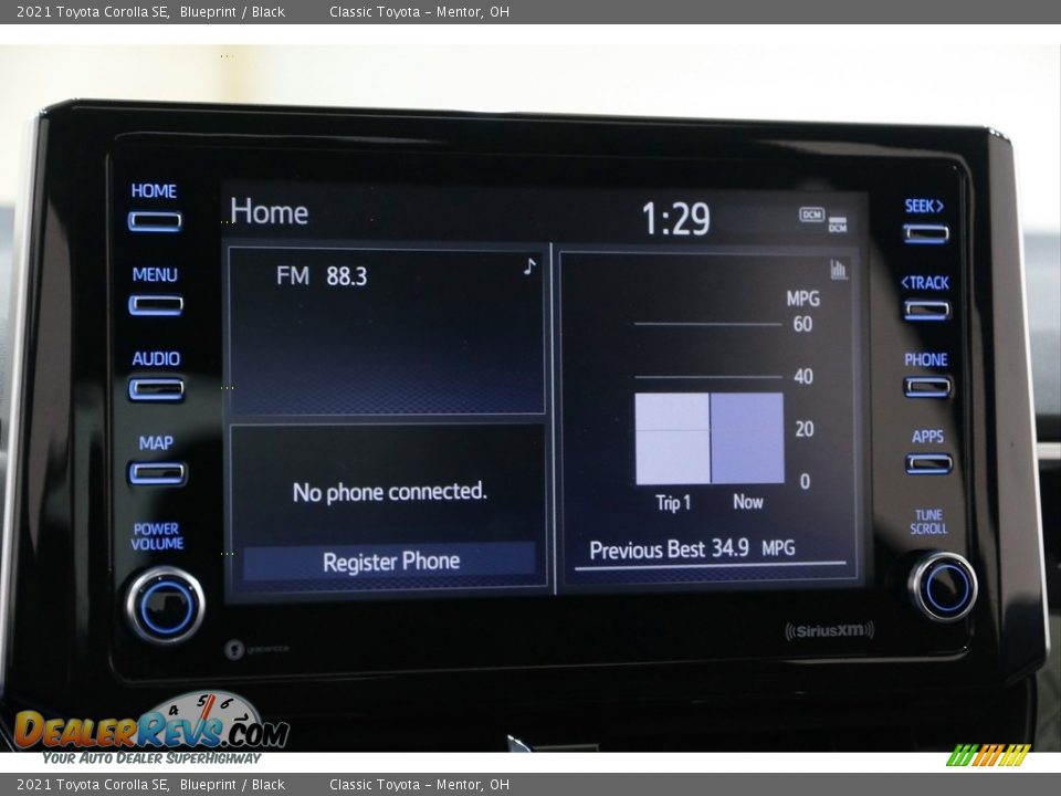 2021 Toyota Corolla SE Blueprint / Black Photo #10