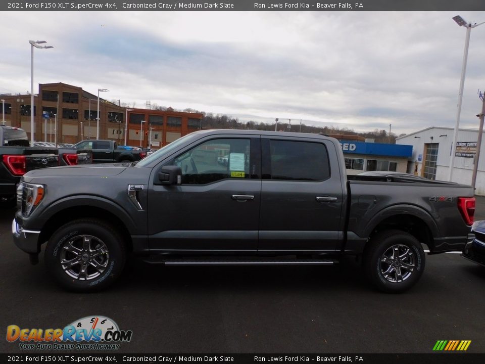 2021 Ford F150 XLT SuperCrew 4x4 Carbonized Gray / Medium Dark Slate Photo #6