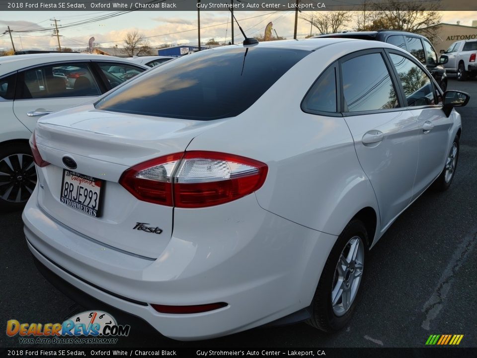 2018 Ford Fiesta SE Sedan Oxford White / Charcoal Black Photo #7