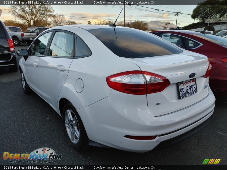 2018 Ford Fiesta SE Sedan Oxford White / Charcoal Black Photo #9