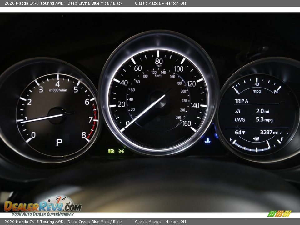 2020 Mazda CX-5 Touring AWD Deep Crystal Blue Mica / Black Photo #8