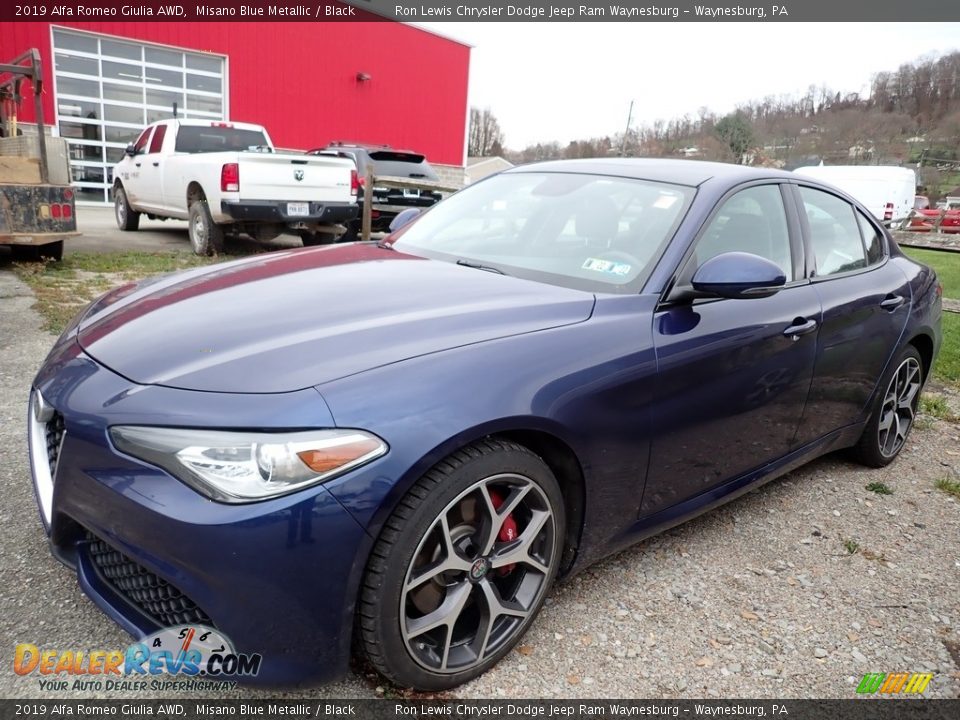 2019 Alfa Romeo Giulia AWD Misano Blue Metallic / Black Photo #1