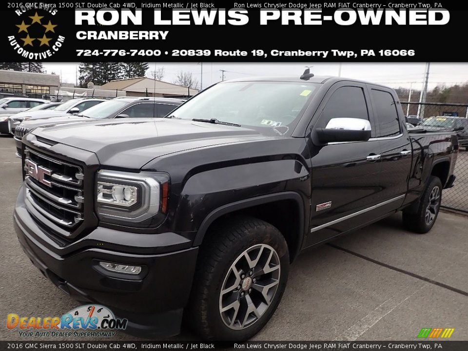 2016 GMC Sierra 1500 SLT Double Cab 4WD Iridium Metallic / Jet Black Photo #1