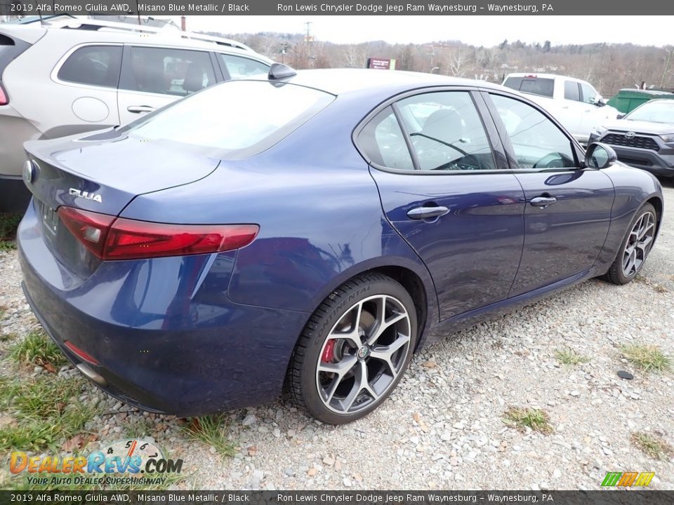 2019 Alfa Romeo Giulia AWD Misano Blue Metallic / Black Photo #3