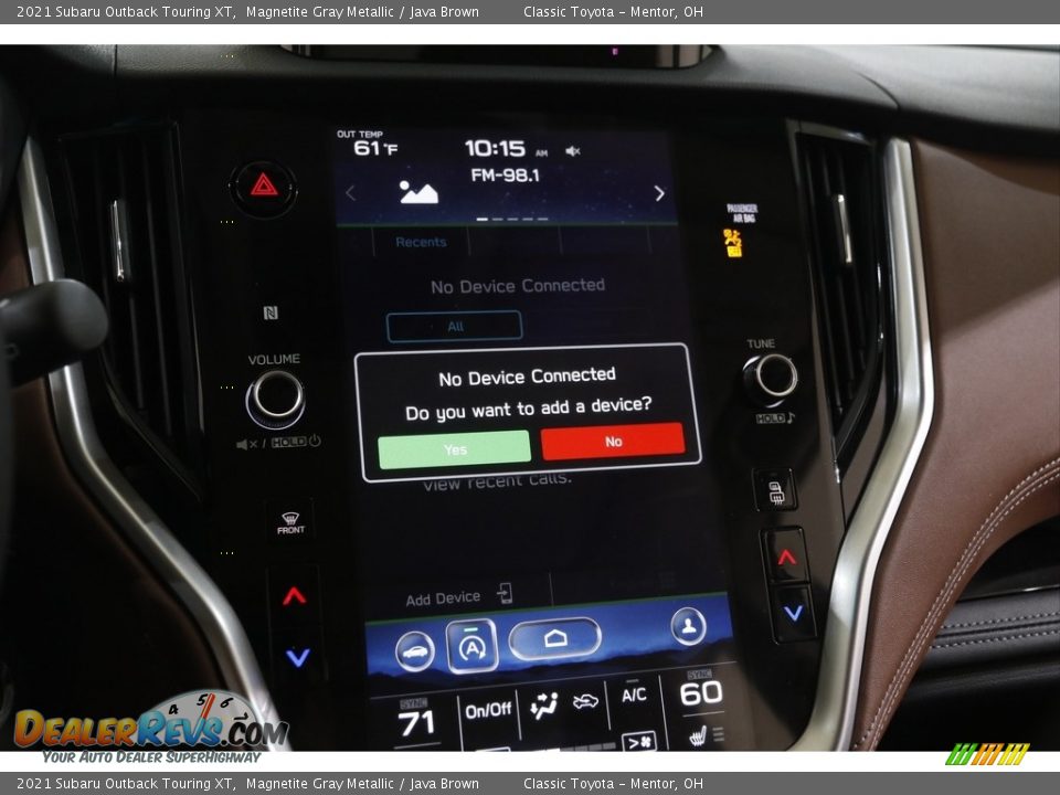 2021 Subaru Outback Touring XT Magnetite Gray Metallic / Java Brown Photo #13