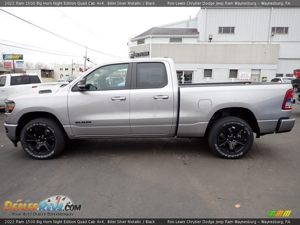 2022 Ram 1500 Big Horn Night Edition Quad Cab 4x4 Billet Silver Metallic / Black Photo #2