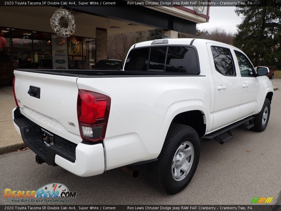 2020 Toyota Tacoma SR Double Cab 4x4 Super White / Cement Photo #2