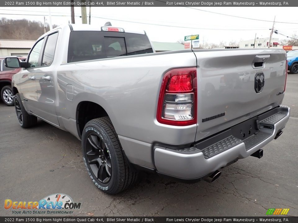 2022 Ram 1500 Big Horn Night Edition Quad Cab 4x4 Billet Silver Metallic / Black Photo #3