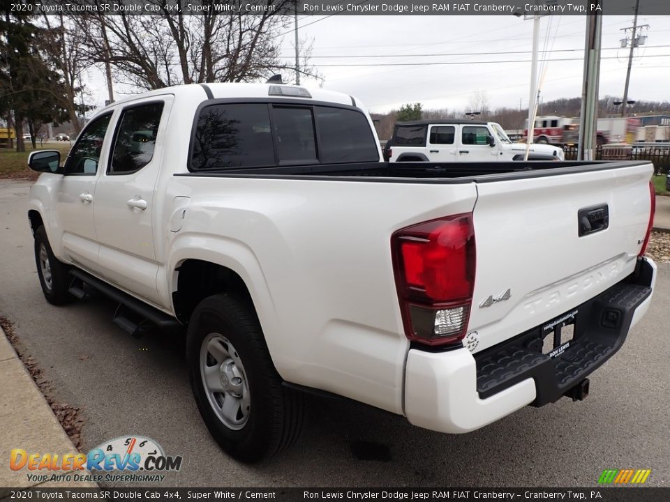 2020 Toyota Tacoma SR Double Cab 4x4 Super White / Cement Photo #4