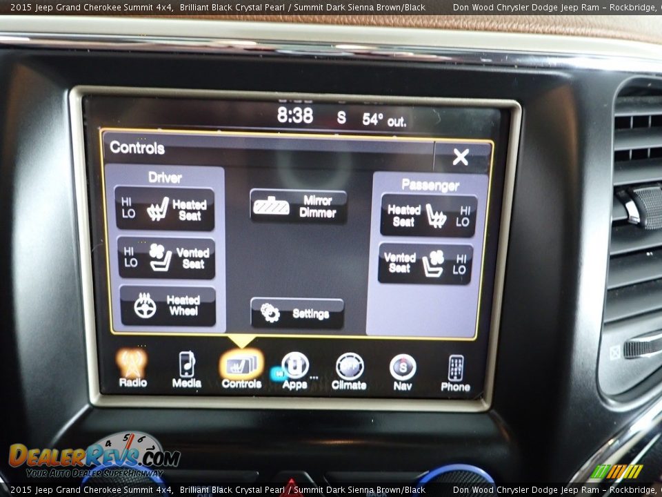 2015 Jeep Grand Cherokee Summit 4x4 Brilliant Black Crystal Pearl / Summit Dark Sienna Brown/Black Photo #2