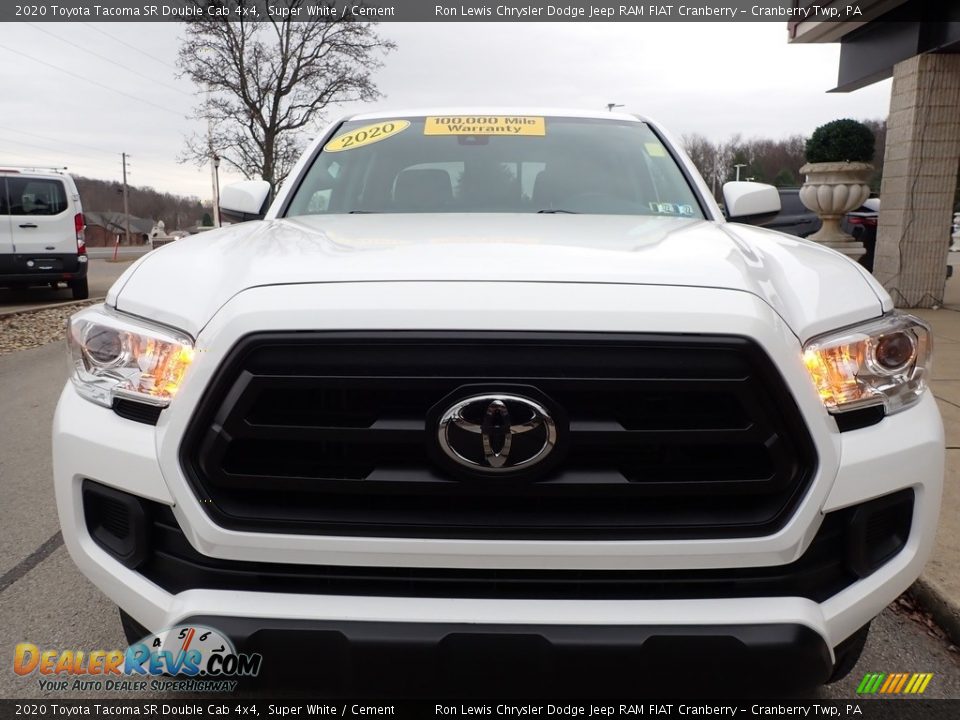 2020 Toyota Tacoma SR Double Cab 4x4 Super White / Cement Photo #7