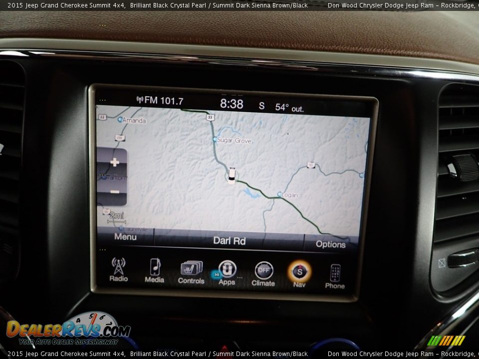 2015 Jeep Grand Cherokee Summit 4x4 Brilliant Black Crystal Pearl / Summit Dark Sienna Brown/Black Photo #4